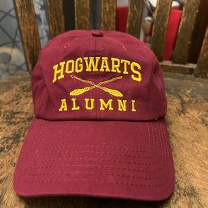 Harry Potter Hogwarts Alumni Broomstick Logo Adjustable Strap Back One Size HAT